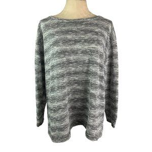 22/24 B Active Gray Sweater Split Back Women's Plus Size Activewear